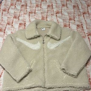 Nike Swoosh Faux Fur Jacket